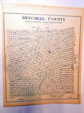 Old Mitchell County Texas Land Office Owner Map  Colorado City Westbrook Loraine picture