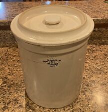 Vintage 5 Gallon Robinson Ransbottom Stoneware Crock With Lid - Really Nice picture