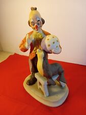 CLOWN WITH SEAL AND BALL ARNART VINTAGE FIGURINE/  picture