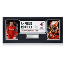 Trent Alexander-Arnold Signed Liverpool Street Sign. Framed picture