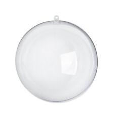 Package of 6 Clear Plastic Crafting Acrylic Fillable 136mm Ball Ornaments picture