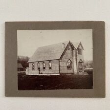 Antique Cabinet Card Photograph Beautiful Small Church Architecture WI HS1 picture