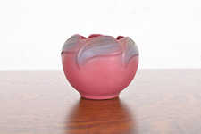 Van Briggle Arts & Crafts Floral Pink and Lavender Glazed Ceramic Vase picture