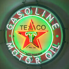 Texaco Gasoline Neon Sign Gas Station Wall Decor HD Printing Artwork Gift 24x24 picture