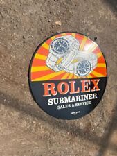 RARE PORCELAIN ROLEX ENAMEL SIGN 36X36 INCHES DOUBLE SIDED picture