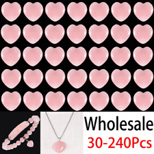 Wholesale Lots ❤️2cm Angel Aura Rose Quartz Heart ❤️ Crystal Healing ❤️Energy picture