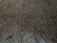 Vintage Lace Tablecloth Mocha Brown 60” W X 90” L Cotton Blend Rectangle EUC picture