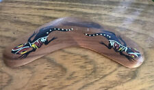 VTG Boomerang Kokopelli  Lizards Hand Painted Australian Aboriginal Art Wijikura picture