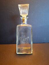 Vintage Mid-Century 1960's Crown Royal Glass Decanter with Cork & Glass Topper picture