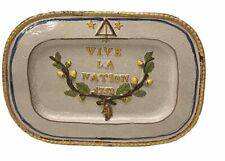 Antique French Faience Plate French Revolution~Vive La Nation 1792 picture