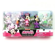Disney Junior Minnie Mouse Pink Sparkle Girls Minnie Collectible 5 Piece Figure  picture