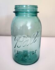 ANTIQUE Blue Ball IMPROVED Quart Mason Jar 1923-1933 - #5 - No visible Chips picture