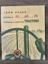 Vintage 1954 John Deere Models 50 60 70 General Tractors Sales Catelog Brochure picture