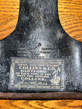 NICE Antique Collins & Co Legitimus Hartford Shipwright Adze NOS 2 Lb. 13 Oz. picture