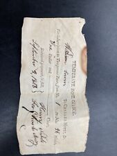1808 Receipt For Subscription To Temperate Zone. Charles Mowry. Henry Nichols picture