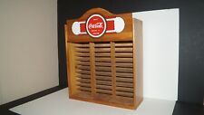 DRINK COCA COLA WOOD WALL DISPLAY CASE ORGANIZER SHADOW BOX SHELF USA - EXC COND picture