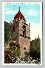 Carmel CA-California, Mission del Rio Carmelo, Bell Tower Vintage Postcard picture
