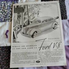 1937 Ford V8 Magazine Ad Woman's World March 1937 Flowers Article Opposite Side picture