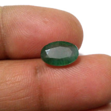 Gorgeous Top Zambian Emerald Oval 2.90 Crt Amazing Green Faceted Loose Gemstone picture