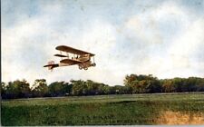 Vintage Postcard U.S. Biplane Taking off Scouting Trip over Mexican Border P-258 picture