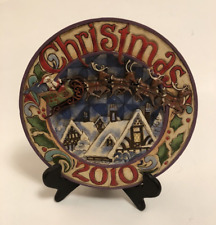 2010 Jim Shore Heartwood Creek DASH AWAY ALL Christmas Plate 8