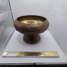 Vintage larger decorative brass bowl picture