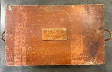 Vintage Captain's Sea Chest Wooden Storage Trinket Box Hinge Lid For Project picture
