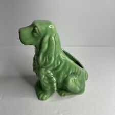 Vintage Shawnee Pottery Green Cocker Spaniel Dog Planter picture