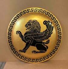 Medieval Knight Battlefield Authentic Greek Hop lite Gold Lion Warrior Shield picture