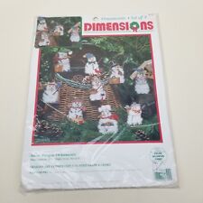 Snow People Ornaments Plastic Canvas Counted Cross Stitch Kit - Dimensions #9100 picture