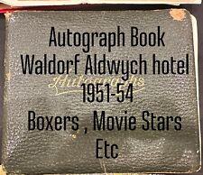autograph Book From Waldorf Aldwych Hotel London 1951-54   see photos for list picture