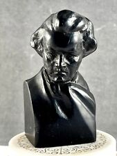 Vintage Black Mini Bust of Ludwig Van Beethoven Composer Figure Decor picture
