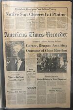 Jimmy Carter Signed Americus, GA 1980 Election Newspaper Rare Full Signature picture