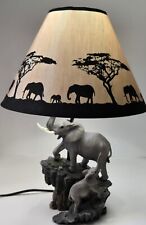 Migration Of The Majestic Elephant Family Safari Table Desk Lamp  picture