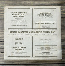 Vintage Greater Lancaster and Fairfield County Map  picture