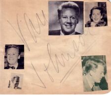 Van Johnson & Otto Kruger autographed signed autograph 4x5 inch album book page picture