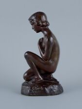 Borch for Just Andersen. Art Deco sculpture of young nude woman. picture