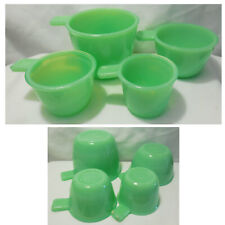 New Set of 4 Jadeite Jadite Milk Glass Measuring Nesting Cups 1/4c 1/3c 1/2c 1c picture