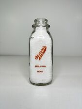 Vintage Oberweis Dairy Milk Bottle Aurora Illinois One Pint  picture