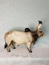 Breyer Traditional - Vintage Glossy Gray Brahma Bull - *Horn Damage* picture