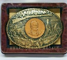 Vintage John Wayne American Belt Buckle First Edition #6534 Brass Rainy Mountain picture