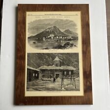Antique Print Alaska Territory Late Russian America On Perma Plaque Image 1868 picture