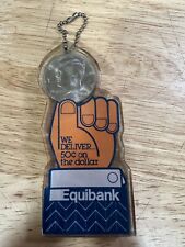 Vintage Equibank Kennedy Half Dollar Keychain Resin With Slogan picture
