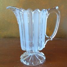 Go. Bakewell & Pears EAPG English Ribbon 6 3/8” Cream Pitcher c. 1877 picture
