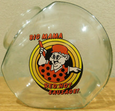 Vtg Big Mama Red Hot Sausage Glass Bowl 6