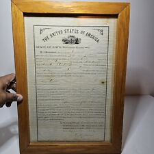 Antique 1887 Certificate Of Citizenship State Of Iowa American Memorabilia picture
