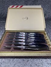 6 CARVEL HALL STAINLESS STEEL STEAK KNIVES USA Vintage picture