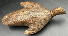 Antique Australian Aboriginal Art Mulga Wood Carving 6 1/2”Old Patina picture