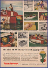 Vintage 1956 SCOTT-ATWATER Outboard Motors Boating Ephemera 1950's Print Ad picture