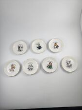 Vtg Set 7 Dogs Drinking Cocktail Mini Plates Trinket Dish Ardalt Japan Porcelain picture